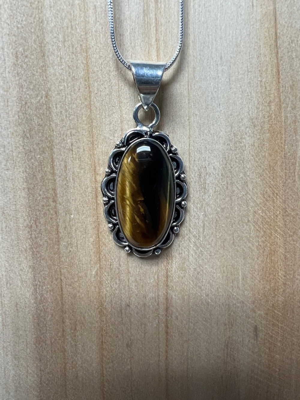 Tiger's Eye Pendant Necklace